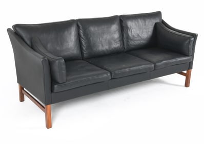 GEORG THAMS DANISH LEATHER SOFA C. 1960S