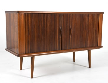 MID-CENTURY DANISH ROSEWOOD TAMBOUR CABINET