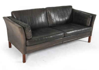 BORGE MOGENSEN DANISH LEATHER SOFA C. 1960S