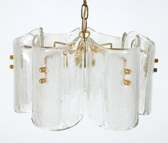 MID-CENTURY GERMAN ART GLASS CHANDELIER C. 1970S