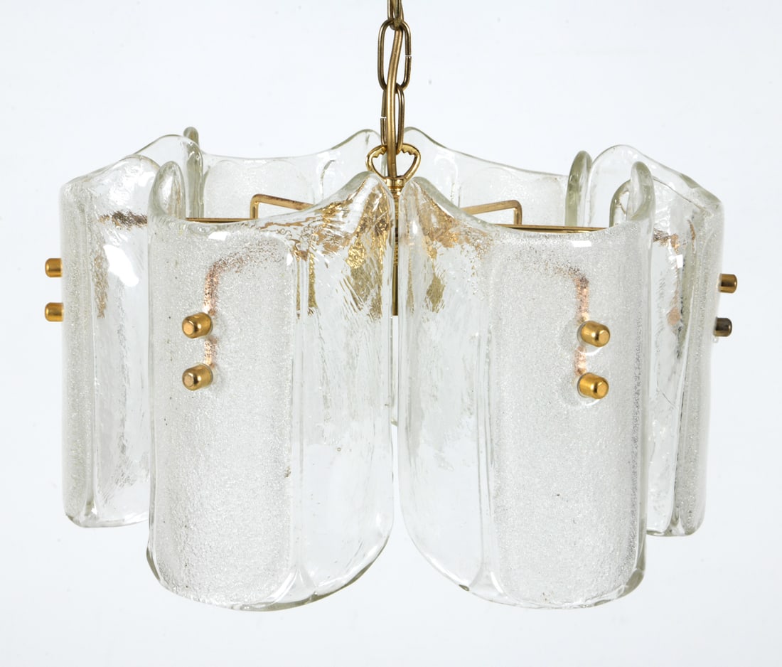 MID-CENTURY GERMAN ART GLASS CHANDELIER C. 1970S (1 of 9)