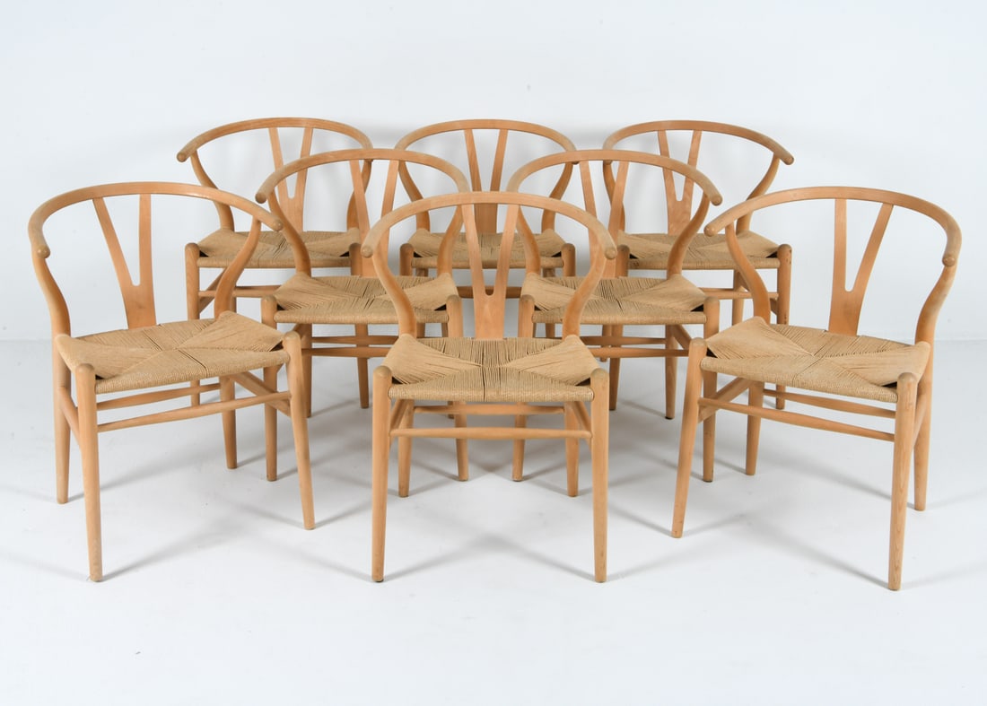 (8) HANS WEGNER FOR CARL HANSEN 'WISHBONE' CHAIRS (1 of 18)