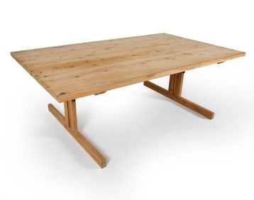 TAGE POULSEN STYLE DANISH PINE DINING TABLE