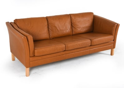 MOGENS HANSEN DANISH LEATHER SOFA C. 1960S