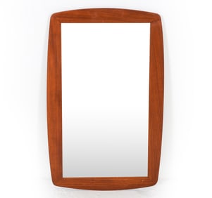 MID-CENTURY DANISH TEAK WALL MIRROR C. 1960S