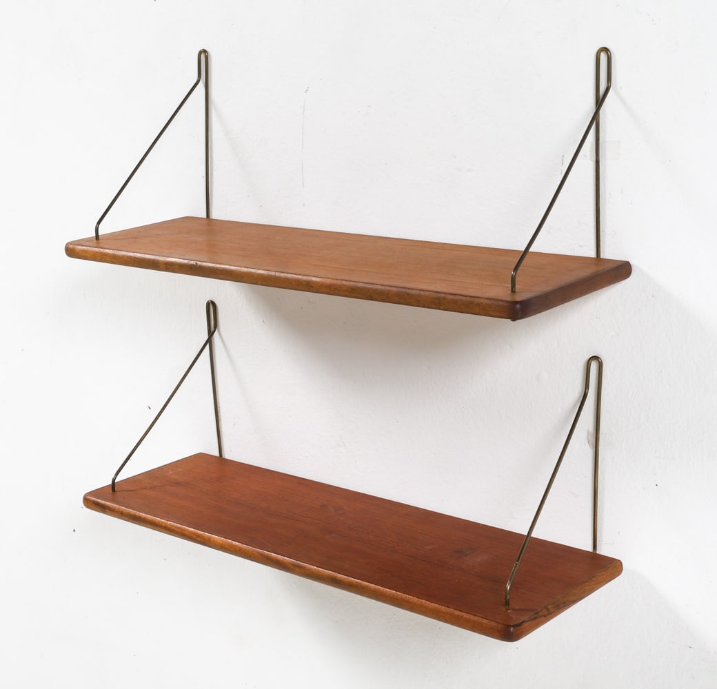 DANISH MID-CENTURY TEAK FLOATING SHELVES C. 1960S (1 of 11)