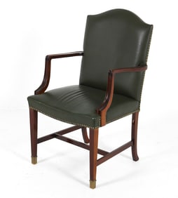 MID-CENTURY DANISH LEATHER ARMCHAIR C. 1960S