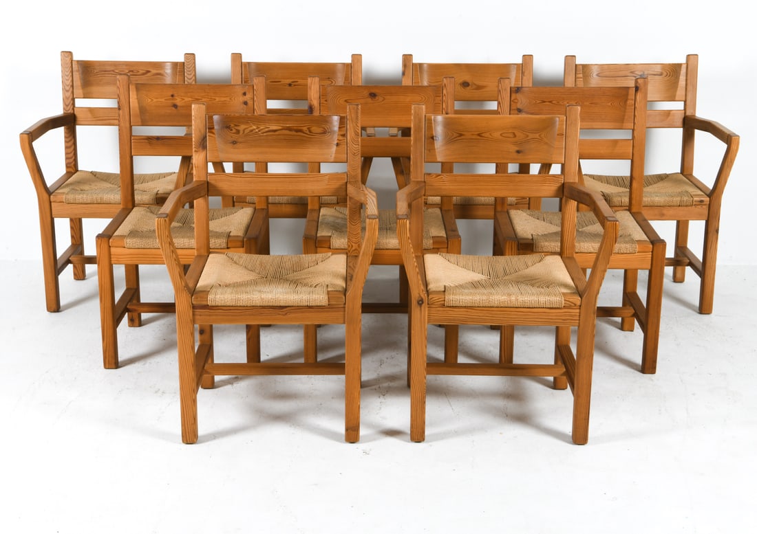 9 TAGE POULSEN GM MOBLER DANISH PINE DINING CHAIRS (1 of 14)