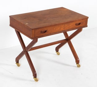 DANISH MID-CENTURY TEAK SEWING TABLE C. 1960S