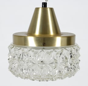 MID-CENTURY VITRIKA DANISH GLASS PENDANT LIGHT