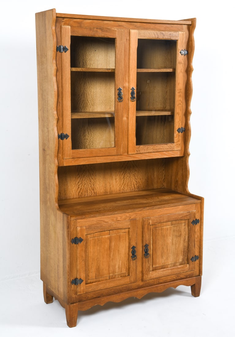 HENNING KJAERNULF DANISH OAK HUTCH CABINET C. 1970 (1 of 15)