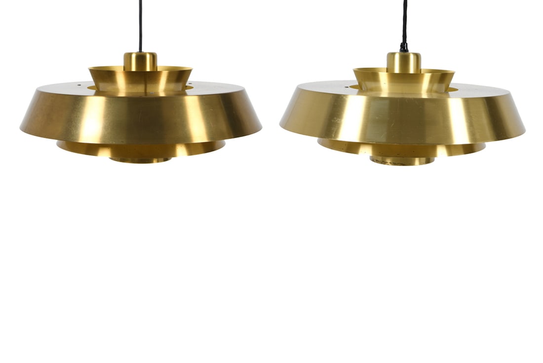 PAIR JO HAMMERBORG 'NOVA' PENDANT LIGHTS (1 of 14)