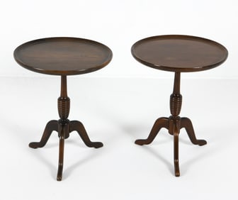 PAIR ANTON KILDEBERG DANISH OAK SIDE TABLES