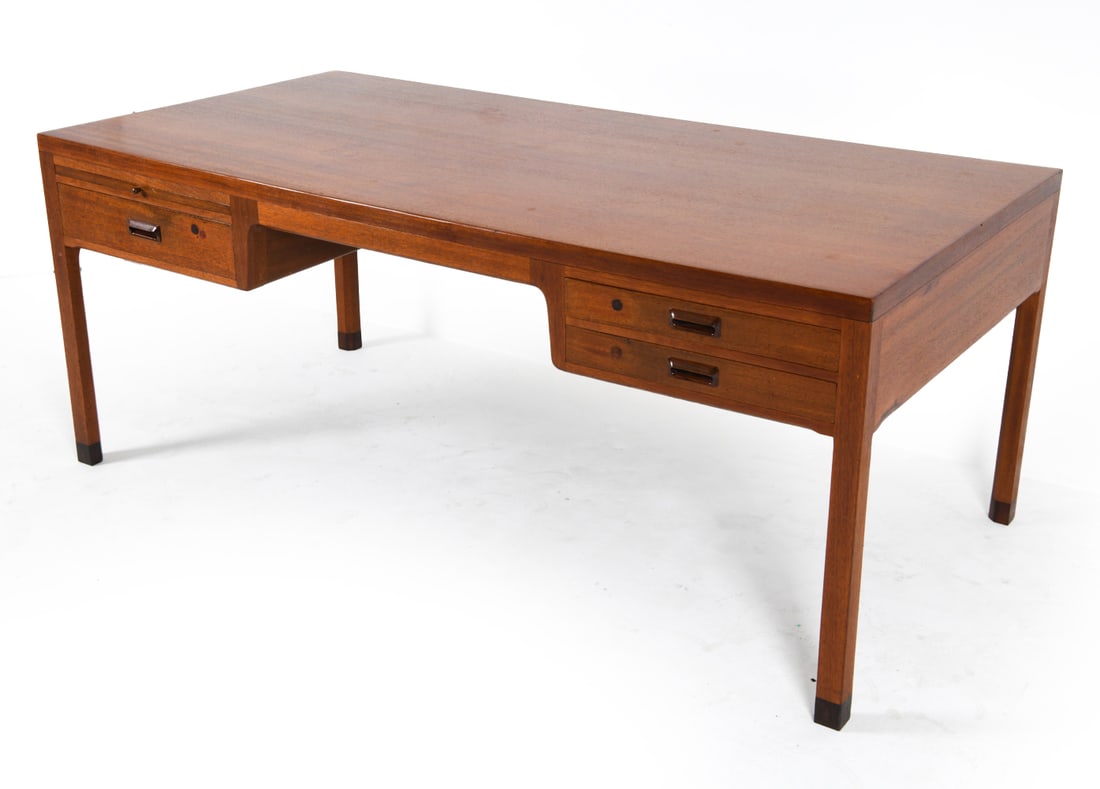 EJNER LARSEN & AKSEL BENDER TEAK EXECUTIVE DESK (1 of 15)