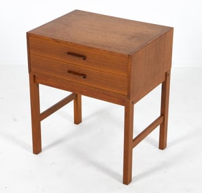 MID-CENTURY DANISH TEAK SIDE TABLE CHEST C. 1960S