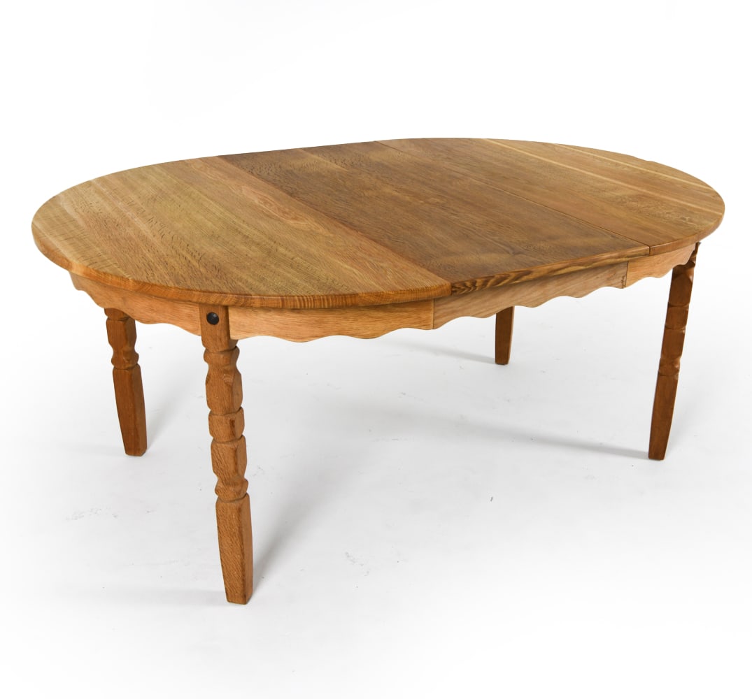 KJAERNULF STYLE DANISH OAK EXTENDING DINING TABLE (1 of 18)