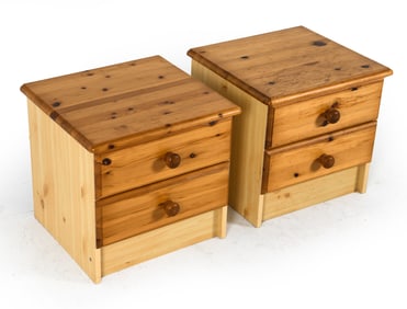 MID-CENTURY SWEDISH PINE NIGHT STANDS C. 1970S