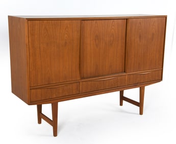 E. W. BACH DANISH TEAK HIGHBOARD C. 1960S
