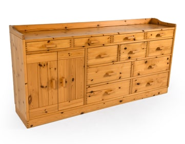 MID-CENTURY DANISH PINE SIDEBOARD C. 1970S