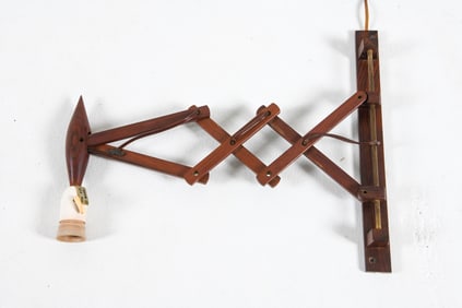 LYFA DANISH ROSEWOOD SCISSOR WALL SCONCE C. 1970S