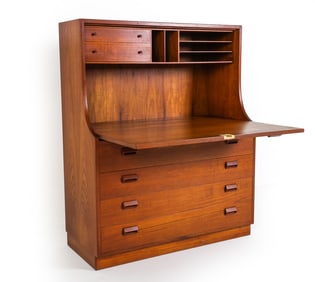 BORGE MOGENSEN DANISH TEAK SECRETARY DESK