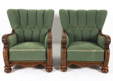 PAIR OF DANISH ART DECO LOUNGE CHAIRS
