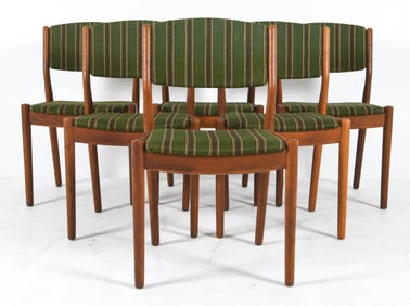 (6) POUL VOLTHER DANISH OAK DINING CHAIRS C. 1960