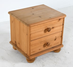 MID-CENTURY SWEDISH PINE BEDSIDE CHEST C. 1970S