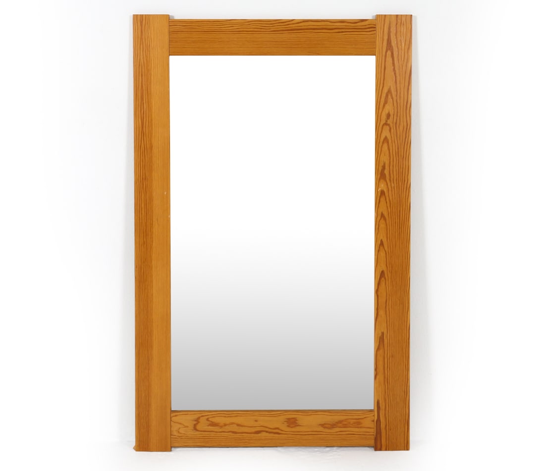 MID-CENTURY SWEDISH PINE WALL MIRRRO C. 1970S (1 of 10)