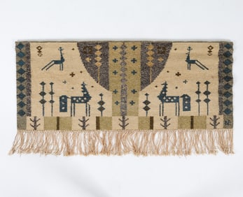 EVA NEMETH DANISH WOOL PICTORIAL WALL TAPESTRY