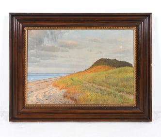 LOUIS JENSEN (DANISH 1858-1908) LANDSCAPE O/C