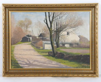 AAGE OBRO (1884-1978) LANDSCAPE O/C PAINTING