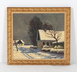 FINN WENNERWALD (DANISH, 1891-1969) LANDSCAPE O/C