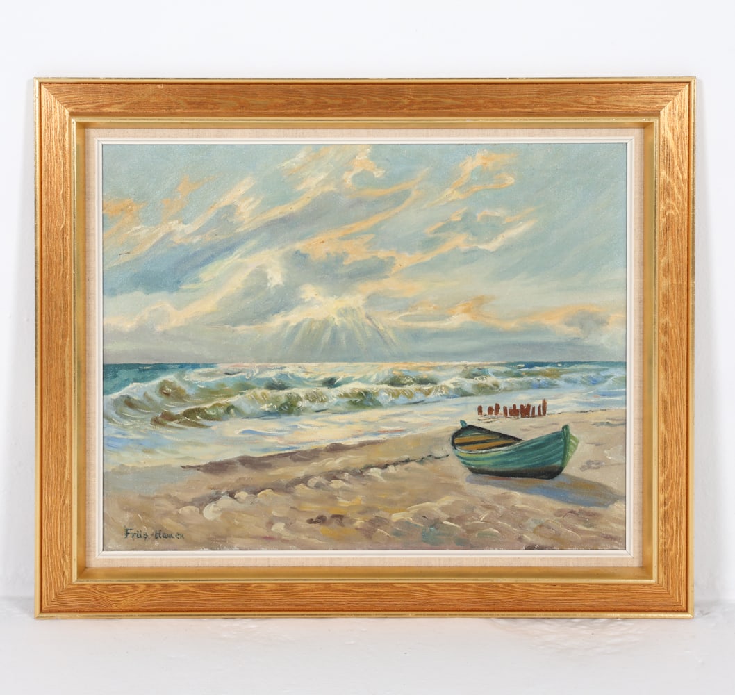 HANSEN (DANISH 20TH C.) LANDSCAPE O/C PAINTING (1 of 8)