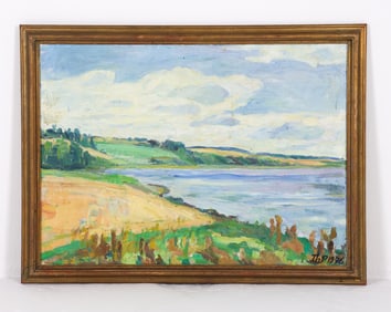 THORVALD PETERSEN (DANISH,1899-1988) LANDSCAPE O/C