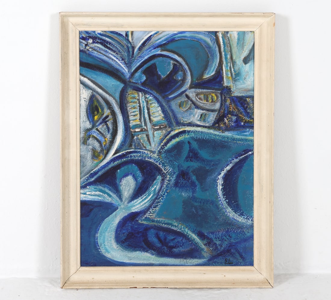 20TH C. DANISH ABSTRACT O/C PAINTING (1 of 10)