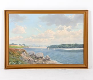 20TH C. DANISH LANDSCAPE O/C PAINTING
