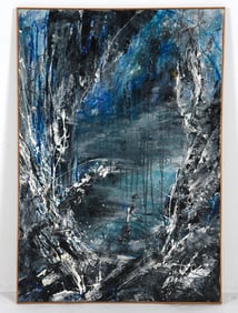20TH C. SCANDINAVIAN ABSTRACT O/C PAINTING