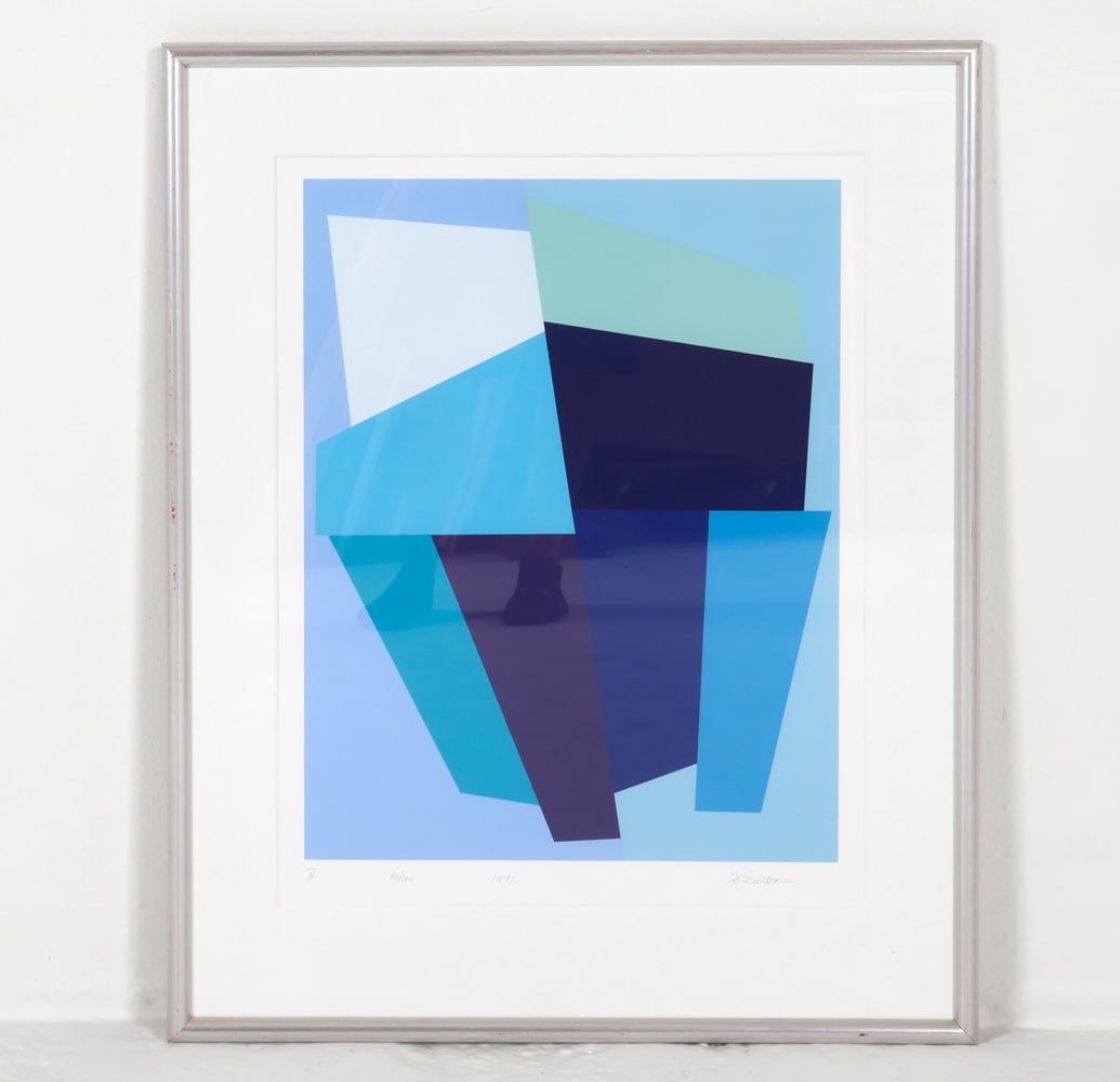 IB GEERTSEN (DANISH 1919-2009) SCREENPRINT: Signed by artist, dated 1991. Edition 10/100. Screen print on paper. Dimensions: H 33" x W 26.75" (Canvas) H 24.5" x W 19" Conditions: Dings and rubs to frame.