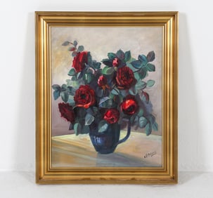 INGEBORG DUBOIS (DANISH, 1897-1970) STILL LIFE O/C