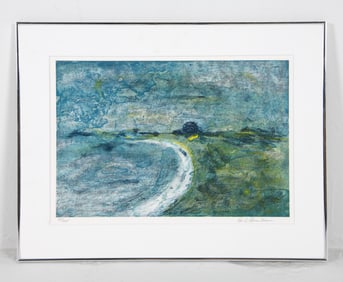 20TH C. DANISH LANDSCAPE SILKSCREEN