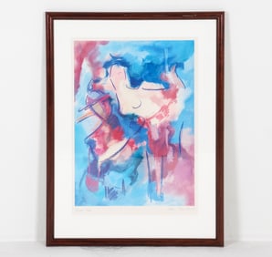 1995 DANISH ABSTRACT 'BALLET' SILKSCREEN