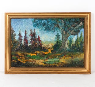 PETER DANELEWITZ IMPASTO LANDSCAPE O/C