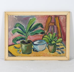 20TH C. DANISH STILL LIFE O/C PAINTING