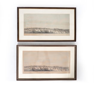PAIR OF ANTIQUE RIDGEFIELD CONNECTICUT PRINTS