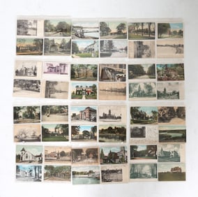ANTIQUE CONNECTICUT POSTCARDS GROUPING