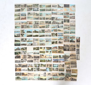 ANTIQUE MASSACHUSETTS POSTCARDS GROUPING