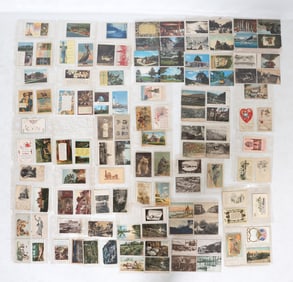 ANTIQUE & VINTAGE POSTCARDS GROUPING
