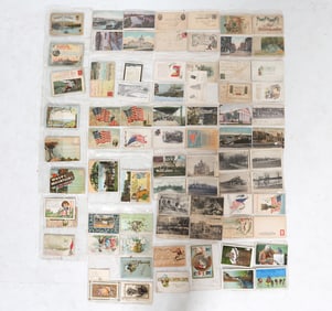 ANTIQUE & VINTAGE POSTCARDS GROUPING