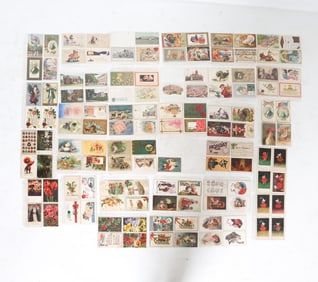 ANTIQUE HOLIDAY & GREETING POSTCARDS GROUPING